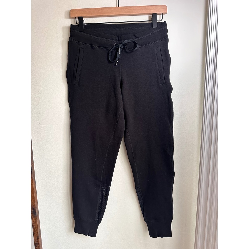 ALALA‎ Black Mesh Detail Jogger Sweatpants Athletic Athleisure Women's XS